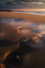 USA, New Jersey, Cape May National Seashore. Landscape with ocean and beach at sunset. Art Print